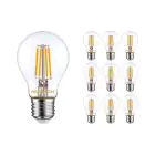 Fordelspakke 10x Noxion Lucent filament LED E27 Pære klar 4.5W 470lm - 827 ekstra varm hvid | erstatter 40W