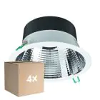 Fordelspakke 4x Philips LED downlight Coreline DN142B Aluminium Hvid 19.2W 2300lm 60D - 840 kold hvid | Udsnit 200mm - IP20 - UGR